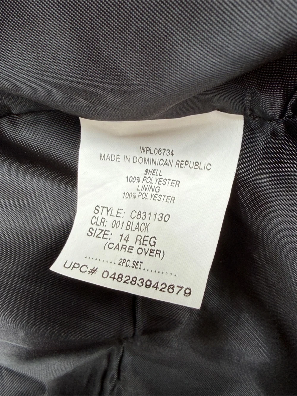 Chaps 2 piece Black Pinstripe Suit jacket coat pants Boys Size 14